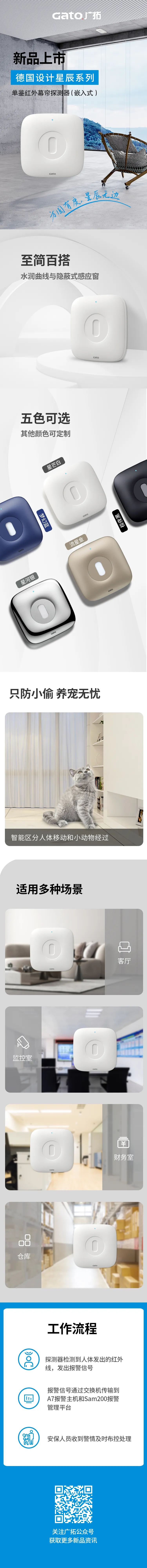 新品上市！德國(guó)設(shè)計(jì)星辰系列嵌入式單鑒紅外探測(cè)器(圖1)